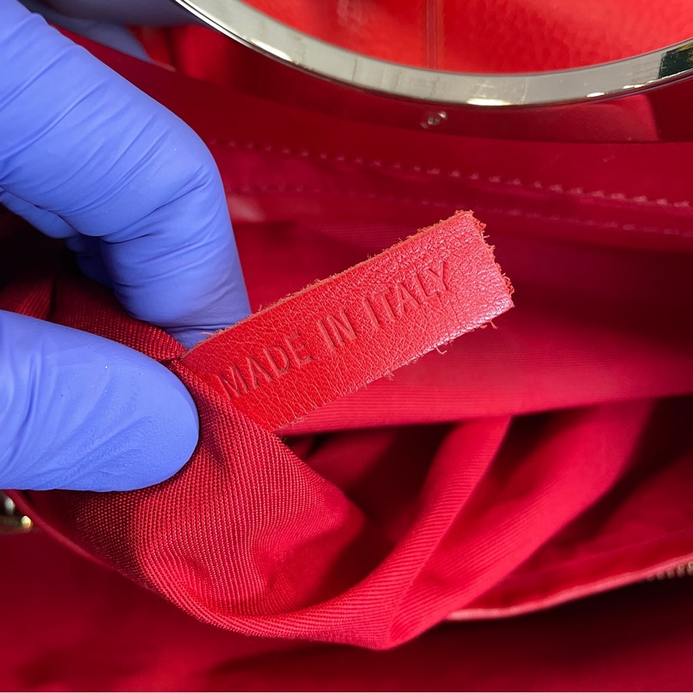 Christian Louboutin Red Leather Tote Bag - Picture 10 of 13